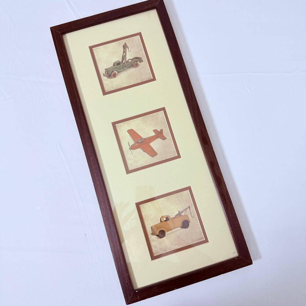 Vintage 2005 Target Home Vintage Toys Transportation Framed Hanging Wall Art